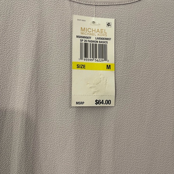 Michael Kors Lavender top with side tie size M - Picture 4 of 6